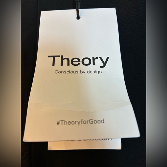 ❤️NWT Theory Black Stretch Capri Pant Size 12 $215 - Picture 7 of 9